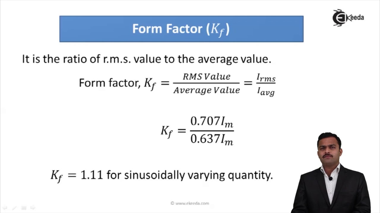What is Form Factor and Peak or Crest Factor in AC Circuit - AC Circuits