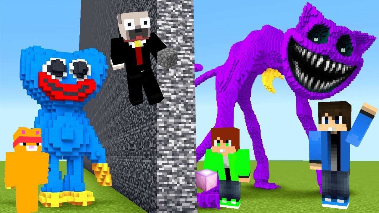 DANI ÉS KIIS CSALT A CATNAP ÉPITŐ KIHÍVÁSBAN A MINECRAFTBAN!