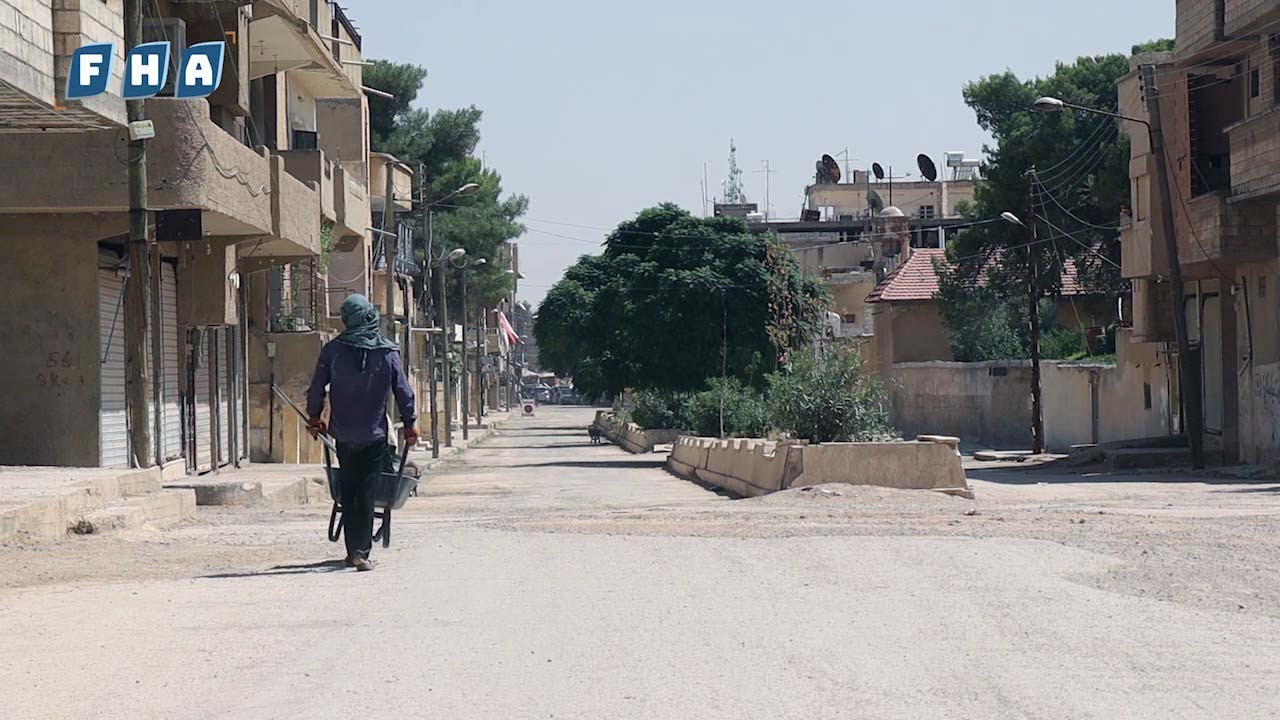 بلدية مدينة رأس العين تطلق حملة تنظيف واسعة لشوارع المدينة بهدف الحفاظ على المظهر العام المدينة