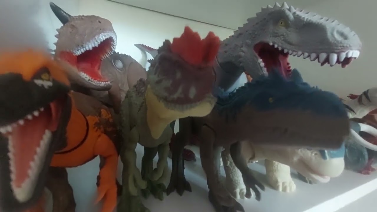 MINHA COLEÇÃO DE DINOSSAUROS DA MATTEL ESPECIAL DE 200 INSCRITOS!!!!