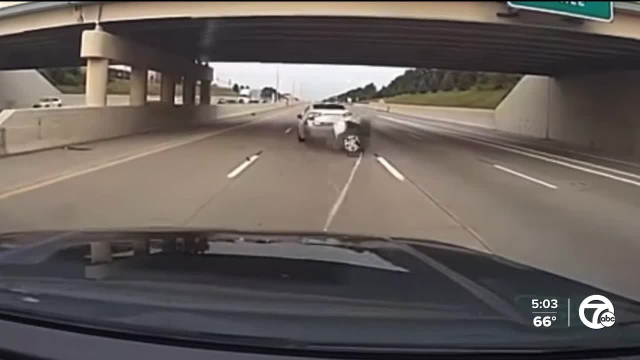 Dashcam video shows Livonia police use grappler device to stop stolen vehicle