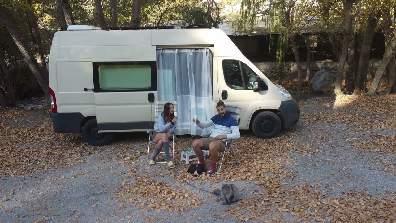 Fulltime vanlife in our self-converted van build with two cats and dog | Channel trailer