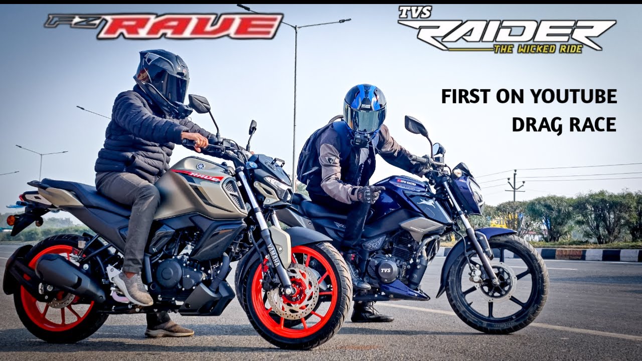 Yamaha FZ Rave Vs TVS Raider 125 | Drag Race | First On Youtube