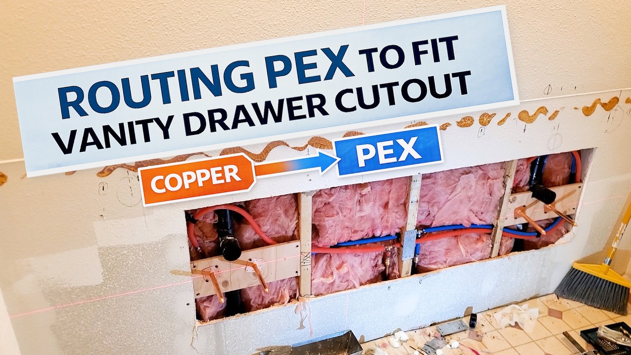 PEX Plumbing Placement for New Bathroom Vanity