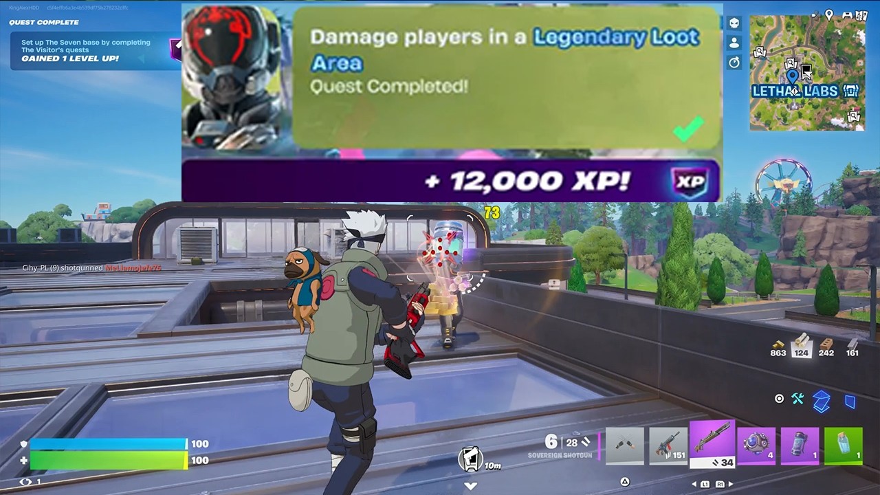 How to EASILY Damage players in a Legendary Loot Area in Fortnite locations Quest!