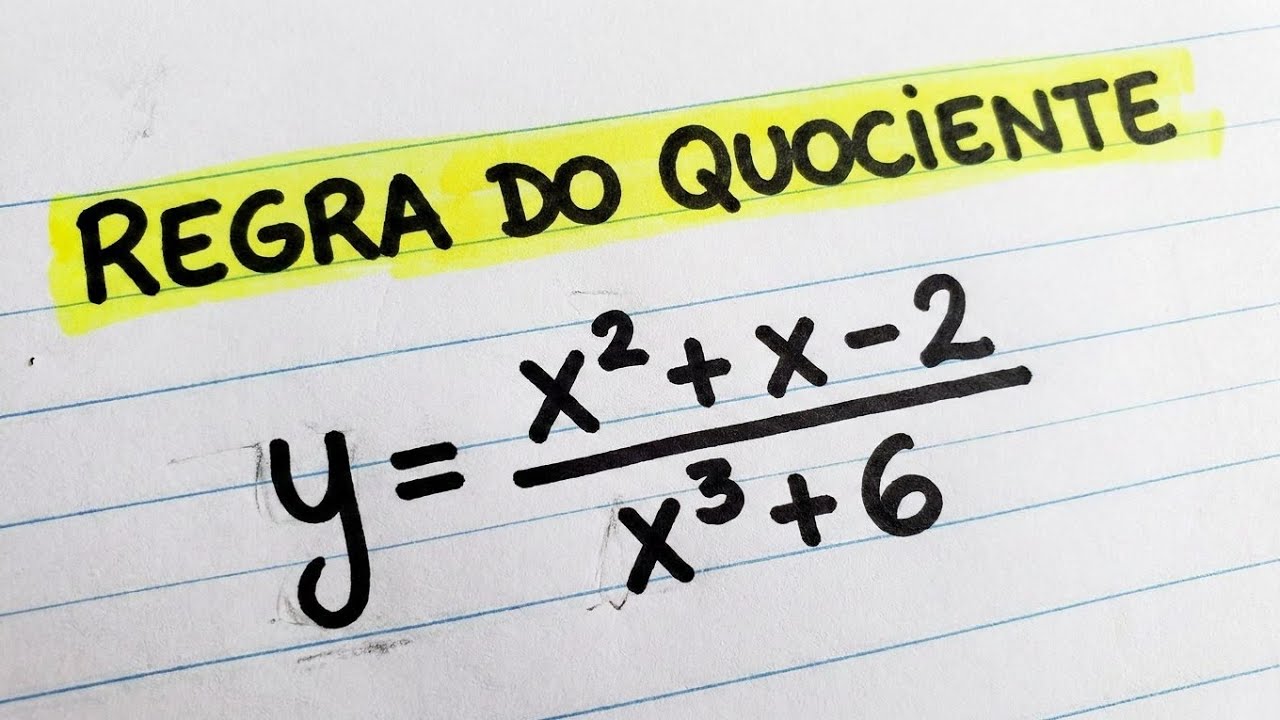 Derivada: Regra do Quociente Passo a Passo