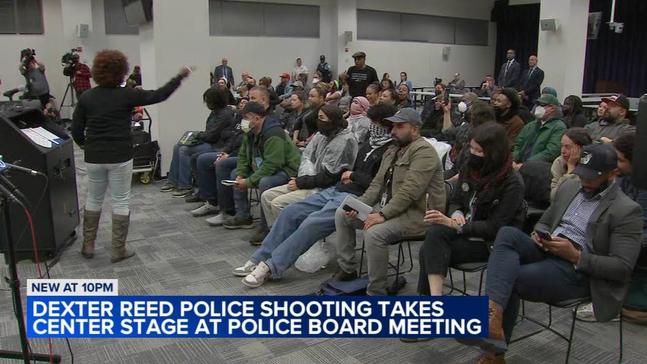 Protesters take fury at Dexter Reed shooting to CPD board meeting