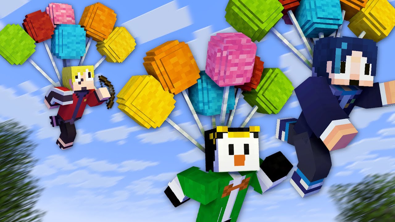 風船で飛びながらエンドラ討伐バトル【マイクラ】