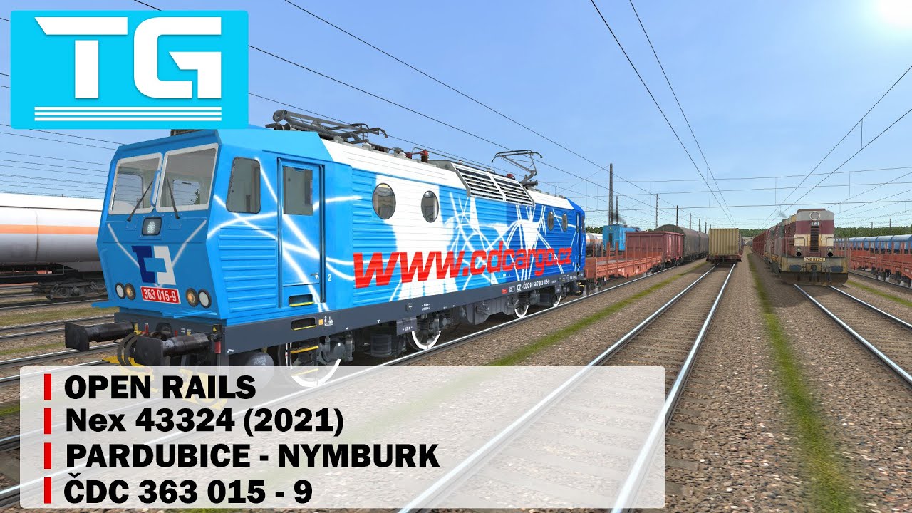 Open Rails CZ/SK: Nexáček (Pardubice - Nymburk) ČDC 363