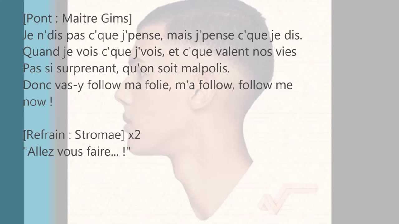 Stromae feat. Ma&icirc;tre Gims & Orelsan - AVF (Lyrics/Paroles)
