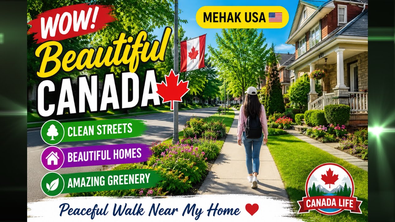     Discover the Beauty of Canada 🇨🇦 | Peaceful Neighborhood Walk ||mehakusa