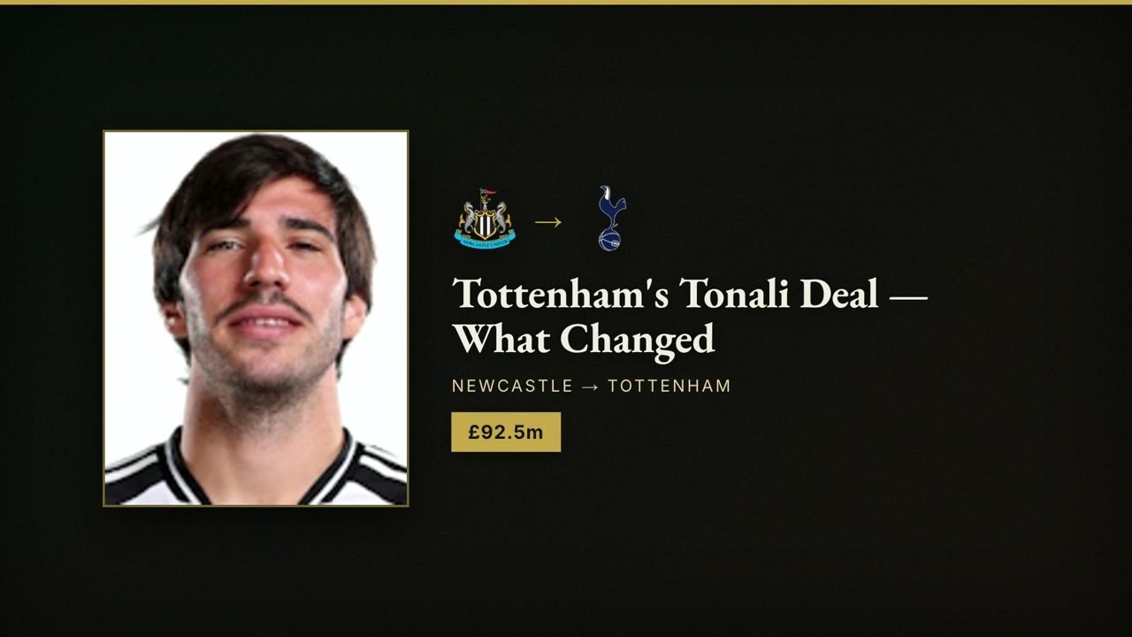 TRANSFER UPDATE: Tonali &mdash; Newcastle to Tottenham
