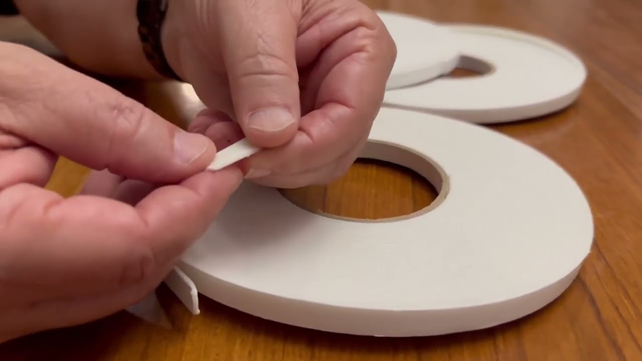 3 Rolls Double Sided Foam Tape PE Roll Foam Tape Double Faced Sponge Adhesive Mounting Tape