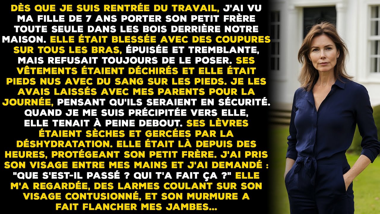 Dès que je suis rentrée du travail, j’ai aperçu ma fille de sept ans portant seule son petit frère..