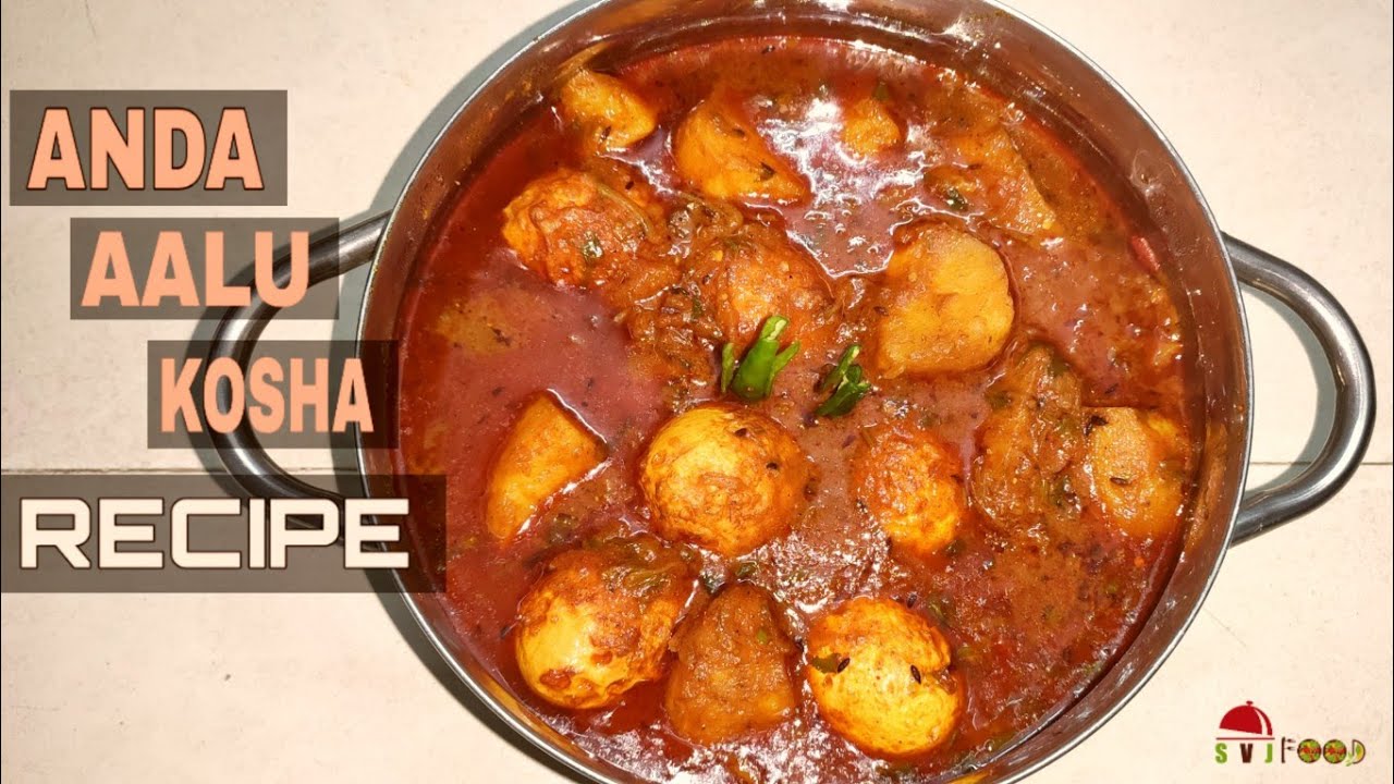 Bengali Style Egg Curry With Potato | Anda Aalu Kosha | Spicy Dim Kosha Recipe | svjfood