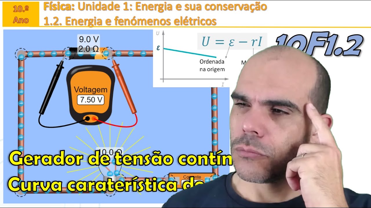 Caraterísticas de um gerador de tensão contínua |  10F1.2 | Aula 6