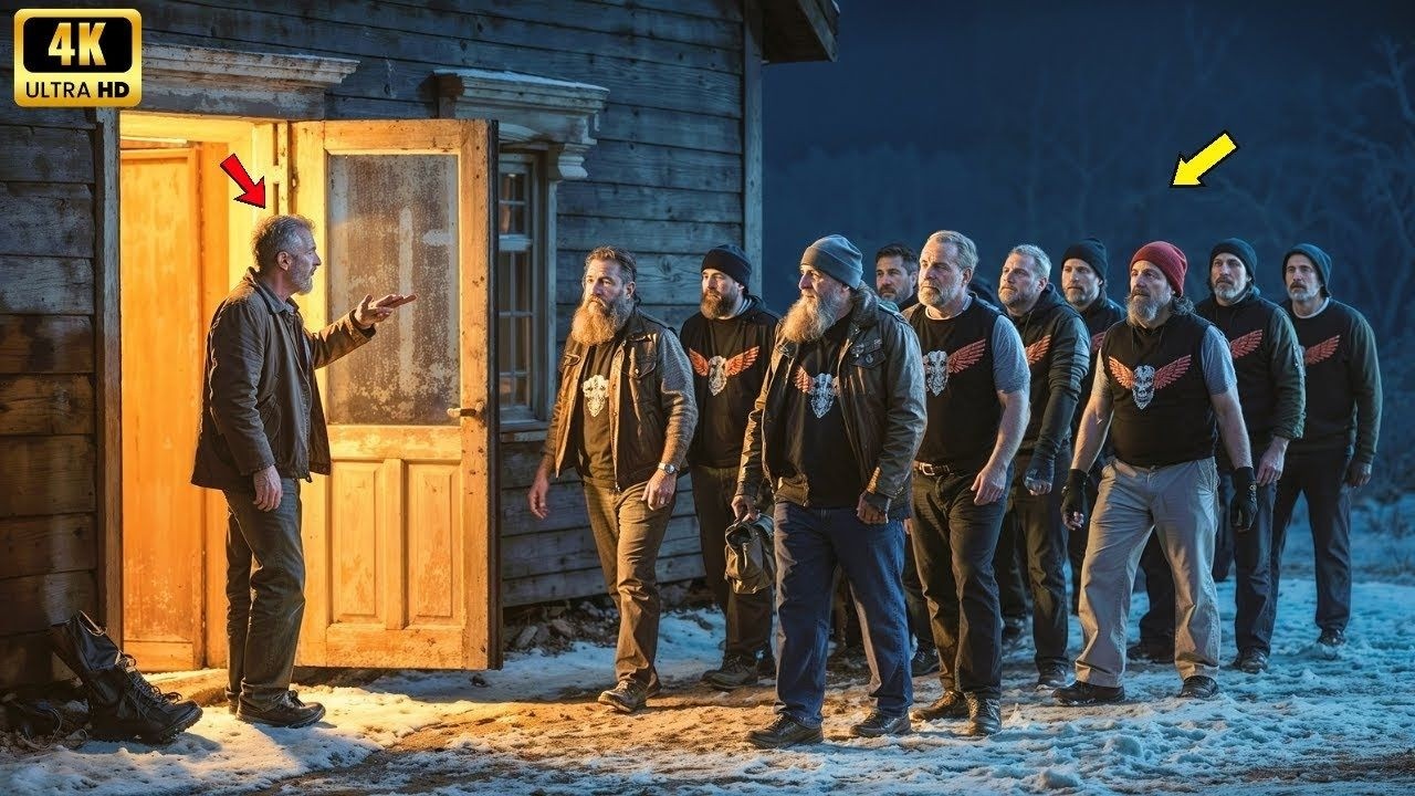 Alleinerziehender Vater nimmt 15 Hells Angels im Schneesturm auf—am Morgen ändert sich alles.
