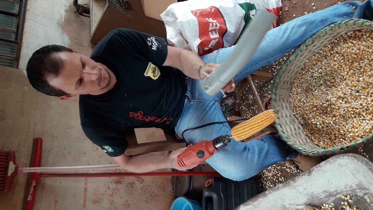 debulhador de milho caseiro simples e funcional...