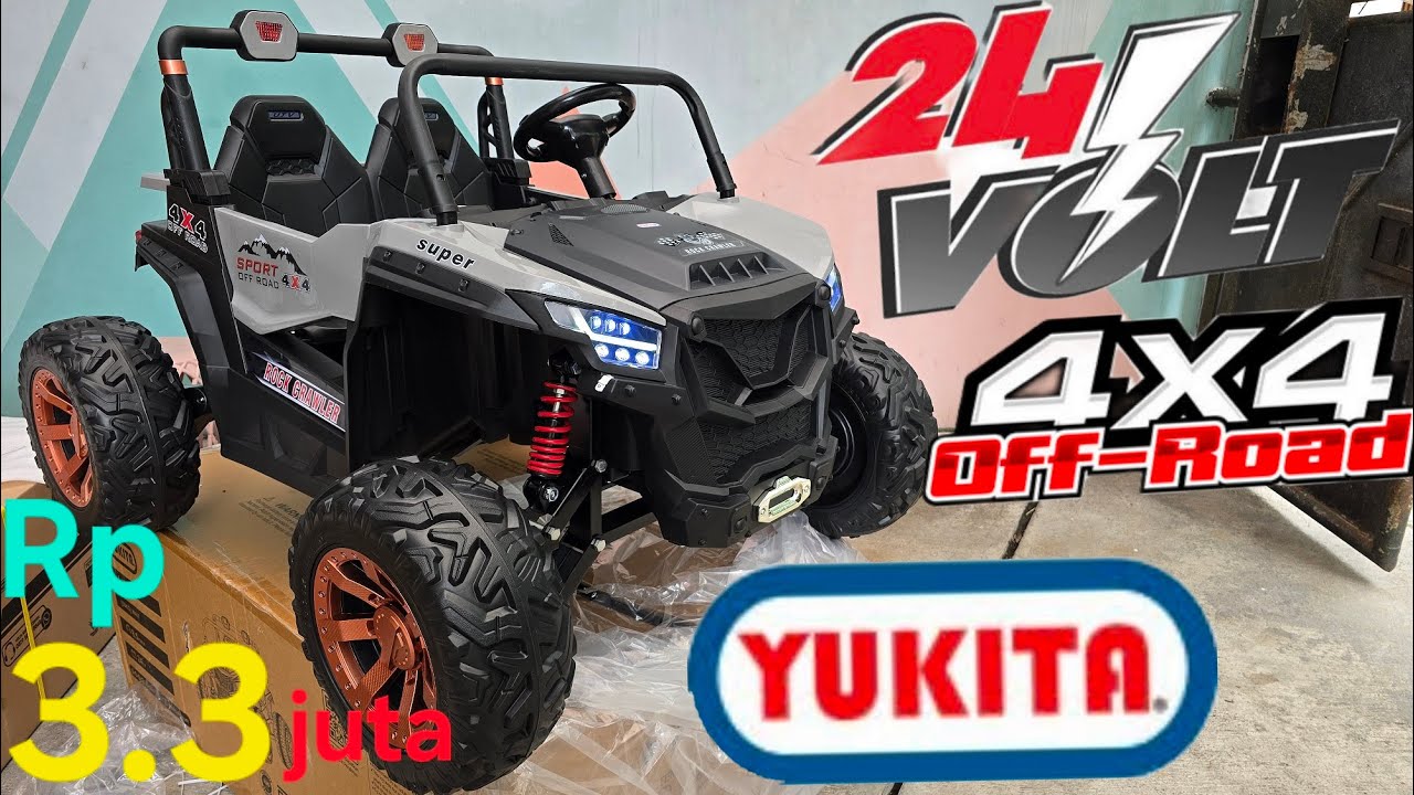YUKITA X089 24volt BEsar Crawler Mainan Anak Mobil Aki JEEP Electric Kids Car Toys