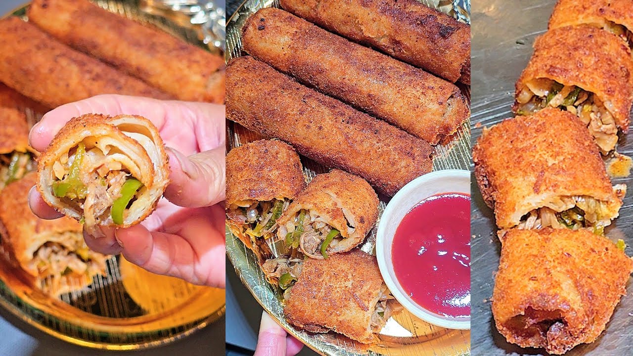 Street style chicken spring rolls with homemade sheeta full video ramzan special recipe iftari recip