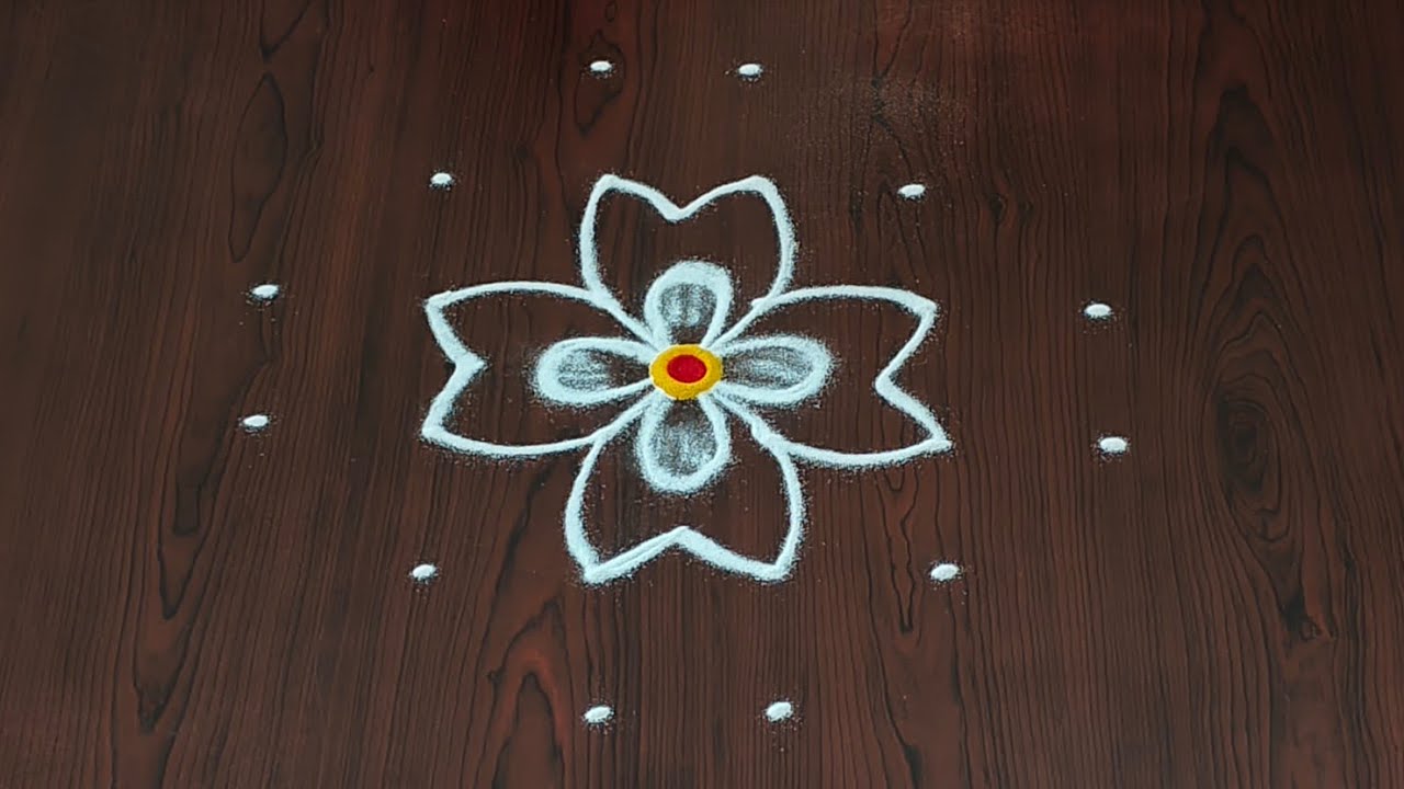 6&times;2dots easy rangoli|daily muggulu|thipkyanchi,festival rangoli|traditional rangoli#Rang kaa Rangoli