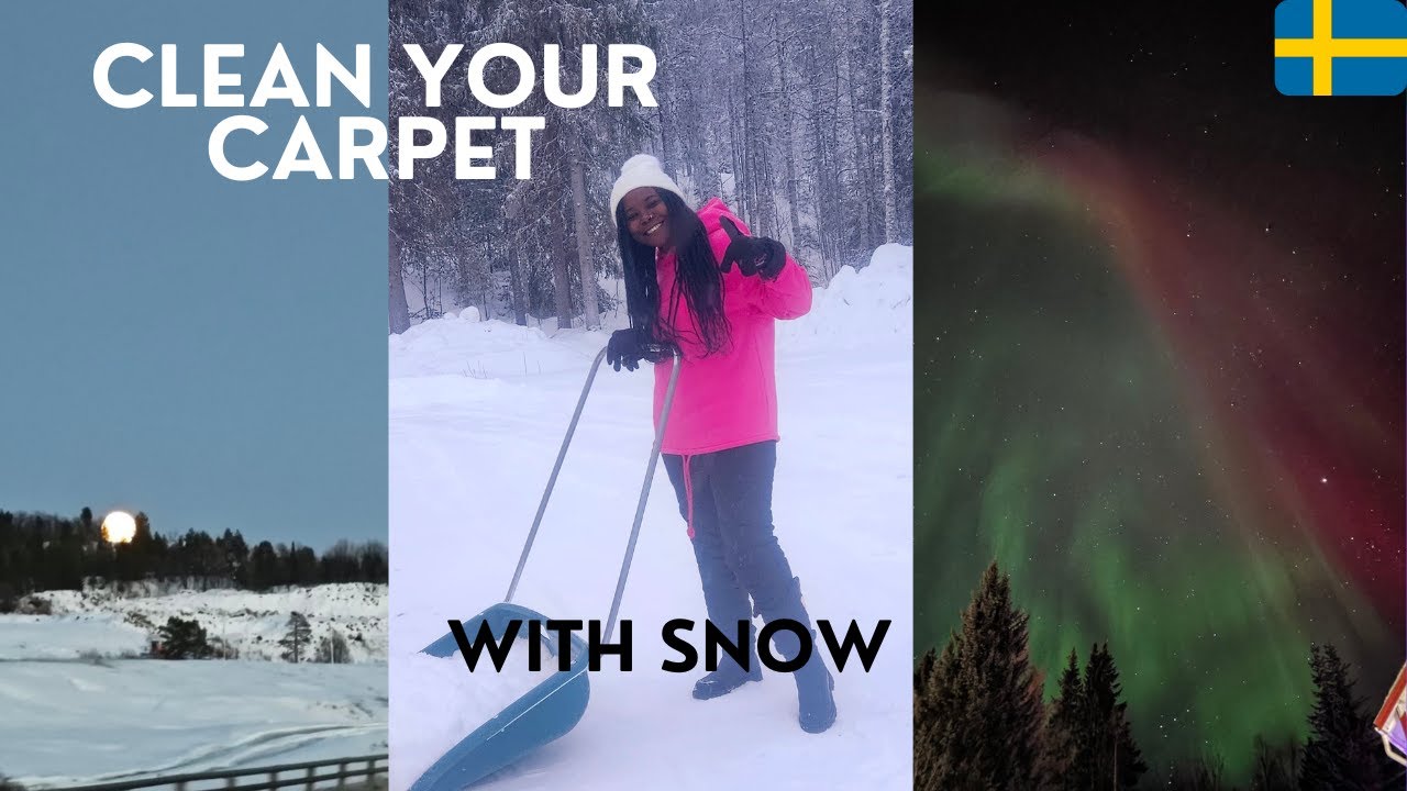 Clean the Carpet -with SNOW | This is how Nordic people USED TO wash carpets in the winter.