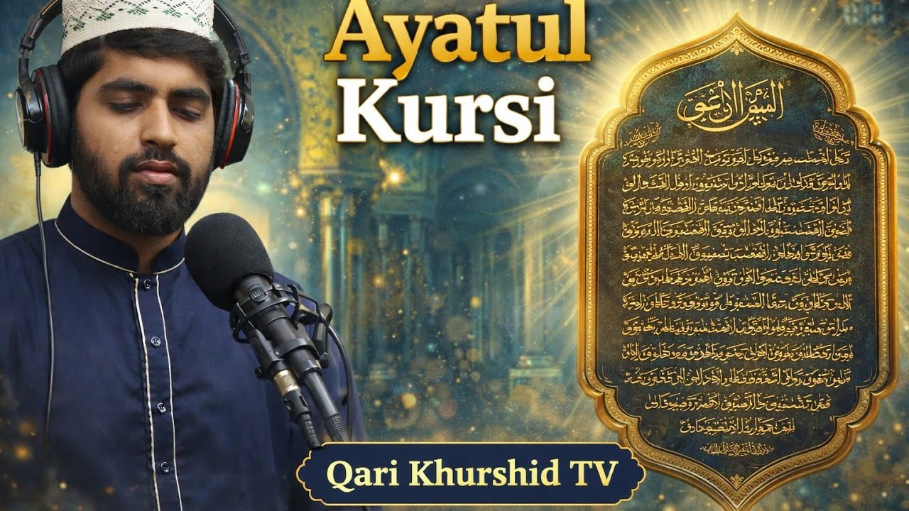 Ayatul Kursi 30 Minutes Repeat | Powerful Protection & Peace | Qari Khurshid TV