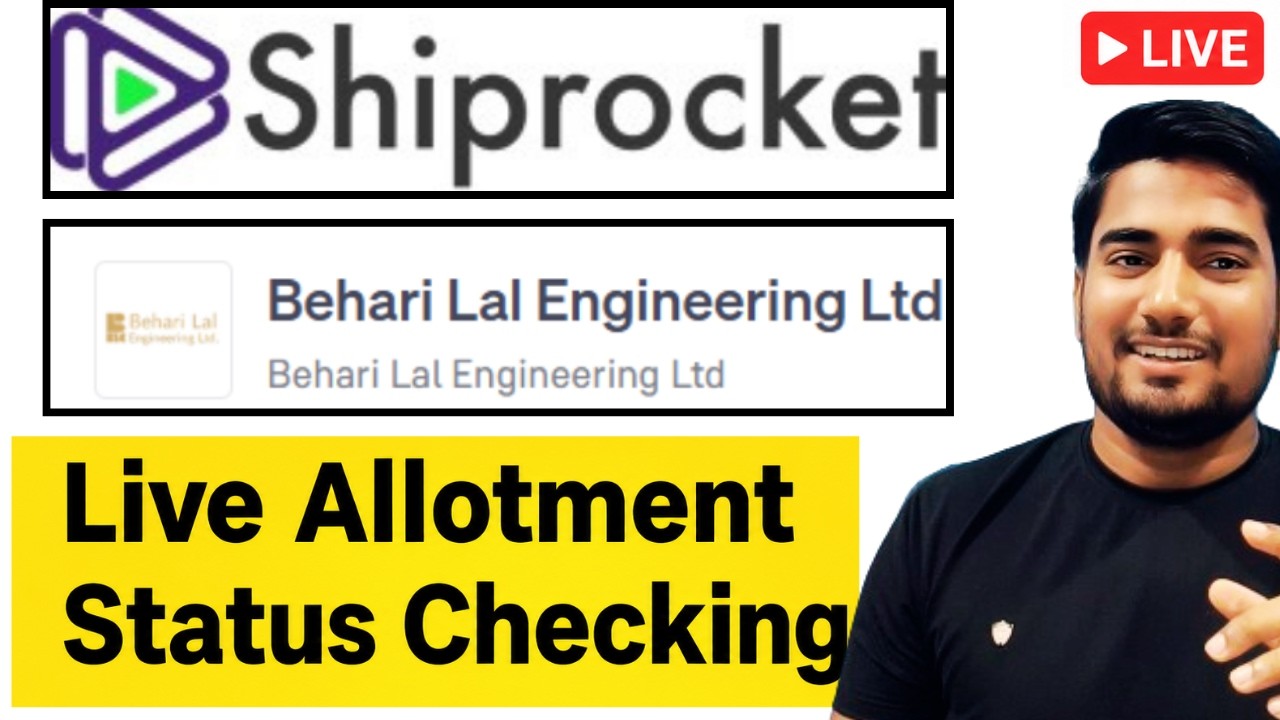 🔴 Allotment OUT || Shiprocket IPO Allotment Status || Beharilal Engineering IPO Allotment Status