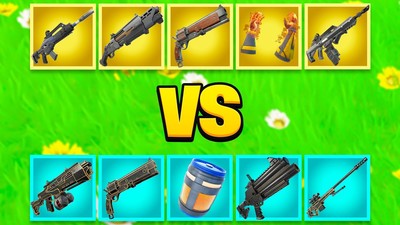 Mythic VS Exotic Weapons in Fortnite!
