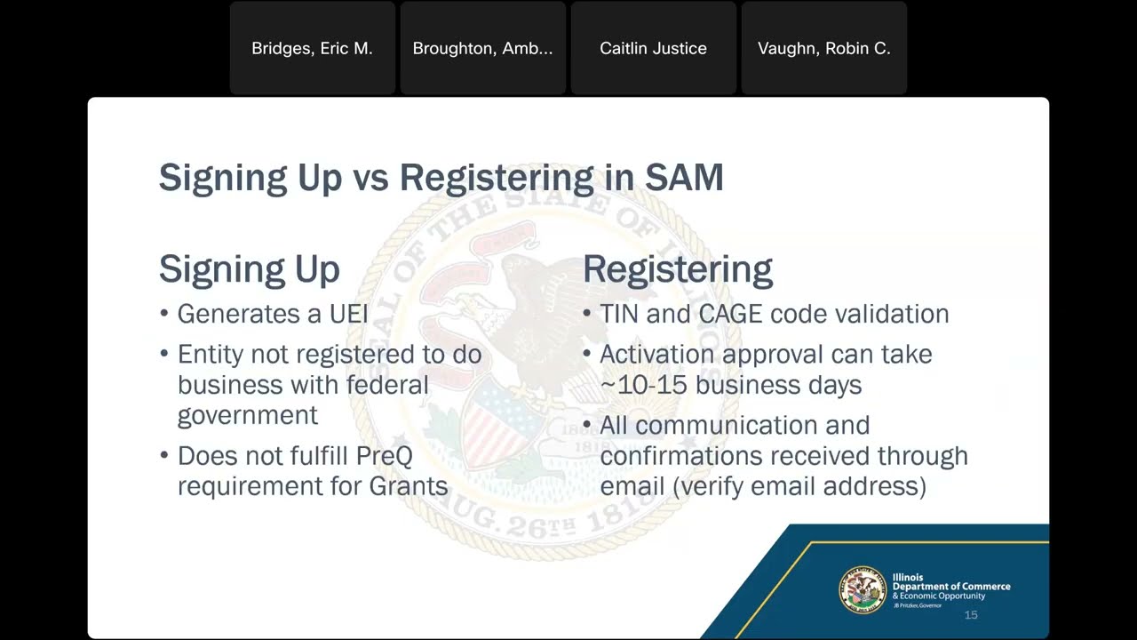 2. Registering in SAM