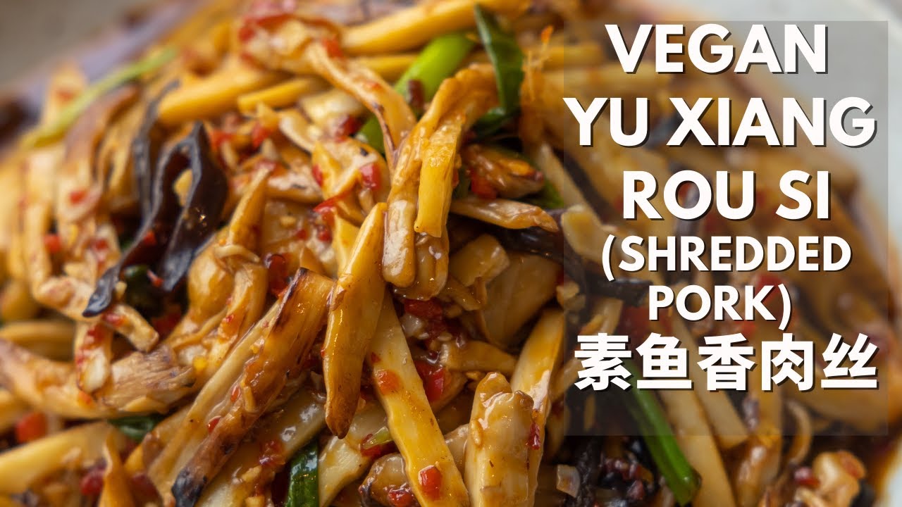 Vegan Yu Xiang Rou Si (shredded pork) - My first Sichuan dish to make at home in Chengdu!