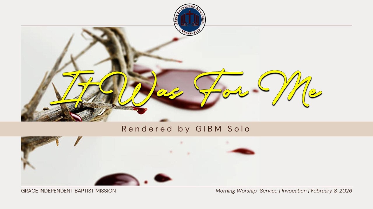 IT WAS FOR ME - GIBM SOLO