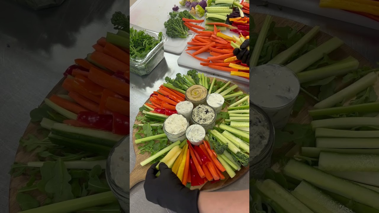 Build a crudités platter with me 🫛🥦🥒🌶️🫑🫒🥕 