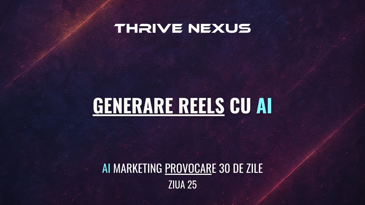 Cum să generezi Reels-uri pe bandă rulantă cu AI (Ziua 25 - AI Marketing Challenge)