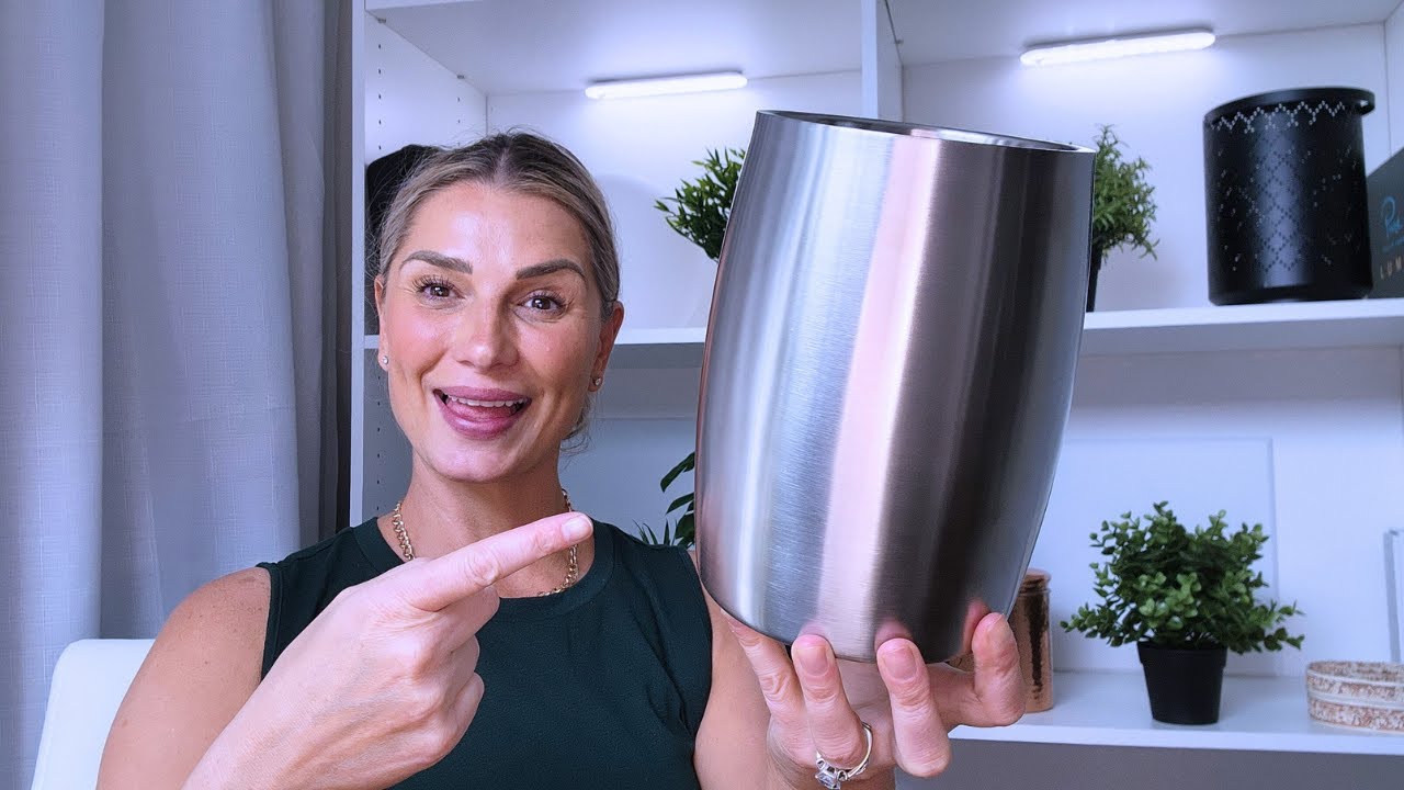 Nuvantee Wine Cooler Bucket, Champagne Chiller, Double Walled, Stainless Steel Wine Chiller