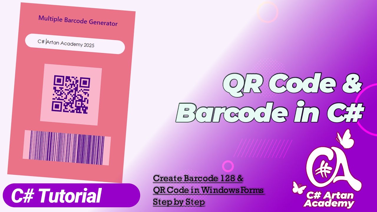 C# Generate Barcode 128 & QR Code in Windows Forms | Full Step-by-Step Tutorial
