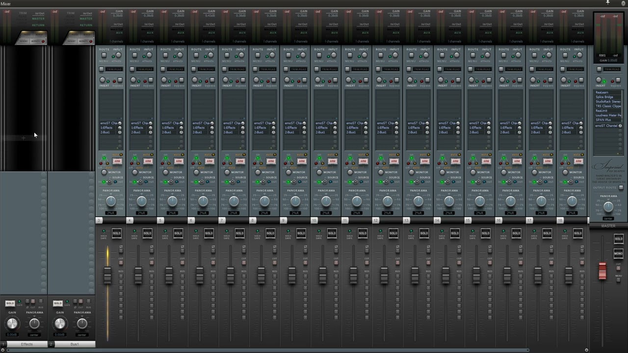 Reaper And SoundGrid 0 (extra) Latency Instruments Plugin Playing