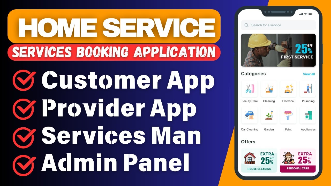 Make Service booking app || create services booking app || On Demand Handyman, Home service App