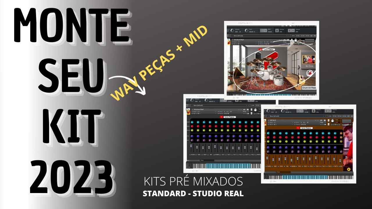 MONTE SEU KIT V2 (KONTAKT) PEÇAS WAV E MID
