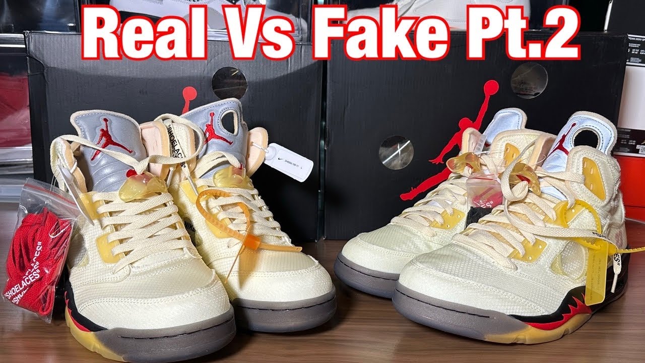 Air Jordan 5 x Off-White Sail Real Vs Fake Review Pt. 2
