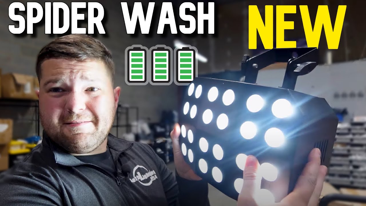NEW DJ Light - Spider Wash (Battery Powered)