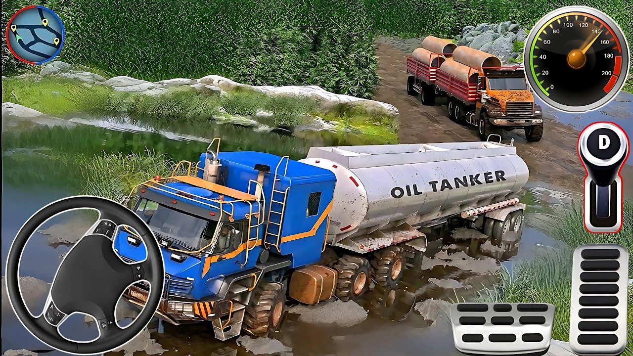 🚚 Oil Tanker Truck Simulator Gameplay | Realistic Offroad Cargo Transport & Parking Missions! Part-2