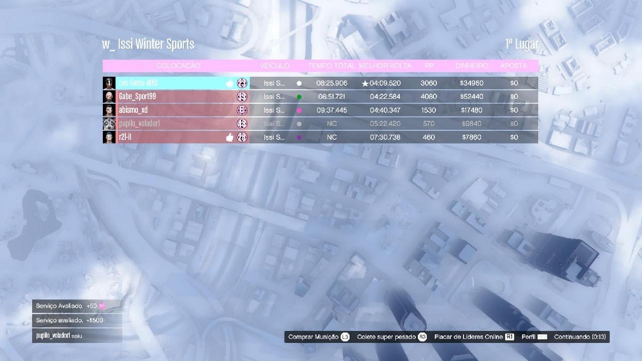 GAMEPLAY JOGO GTA 5 ONLINE CORRIDAS ACROBÁTICAS #25