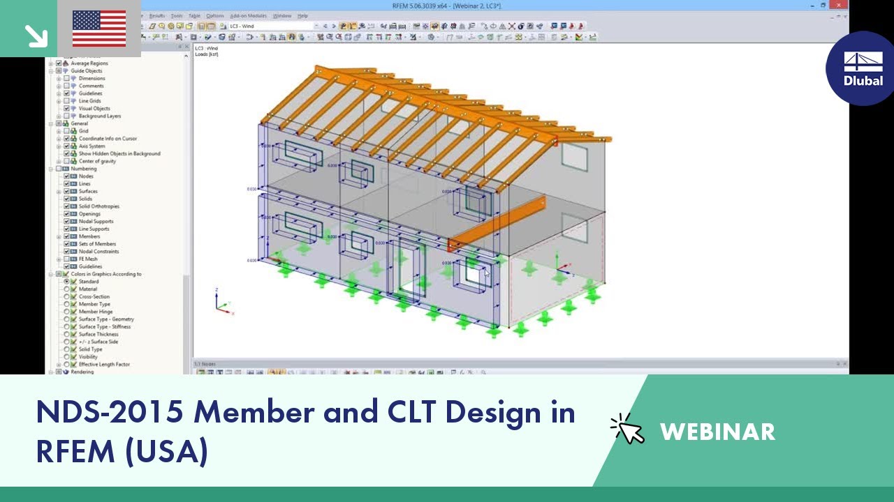 Webinar: NDS-2015 Member and CLT Design in RFEM (USA)