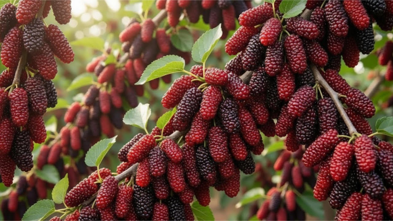 SO SATISFYING TO WATCH! The exact process to grow thick, oversized mulberry clusters.