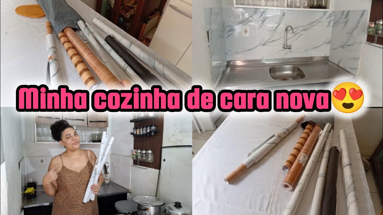 Papel de ceramica na parede da cozinha será que deu certo?🤔🤭