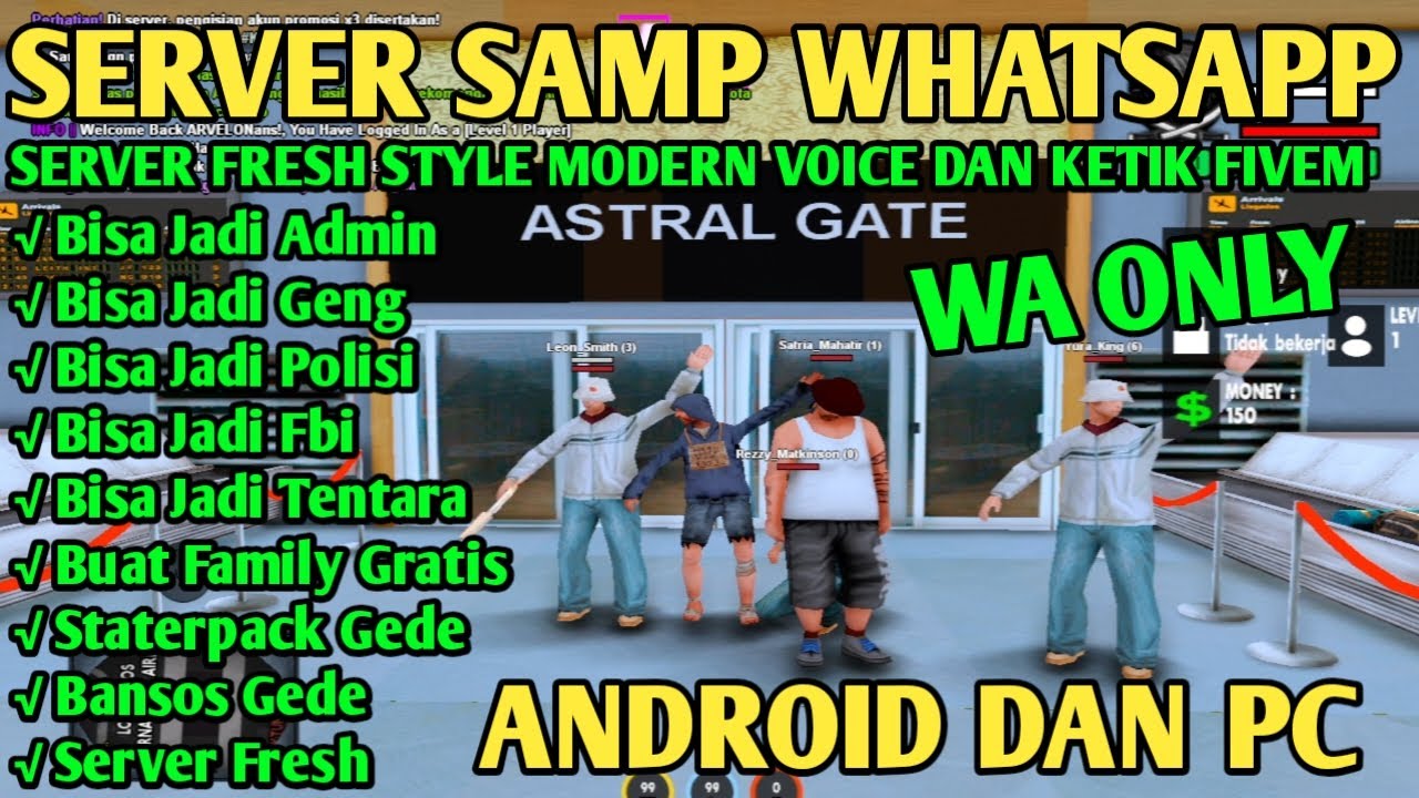 SERVER GTA SAMP WHATSAPP ONLY RAME !? REVIEW SERVER GTA SAMP ROLEPLAY INDONESIA
