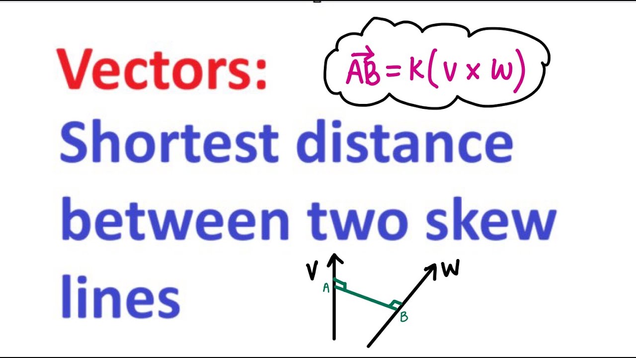 shortest distance btw 2 skew lines example