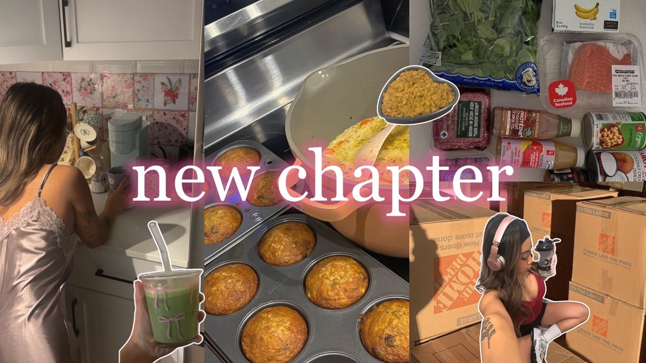 ☁️ starting over in a new home (routine, workouts, self love, new camera, matcha moments) 🌸🧘🏻‍♀️🕯️