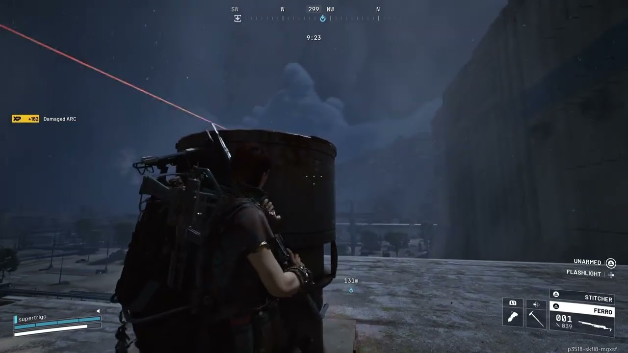Arc Raiders (PS5) Derrotando 2 coheteros con equipamiento básico.